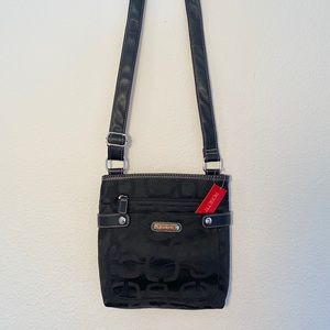 NWT Rosetti Black Fabric Crossbody Bag